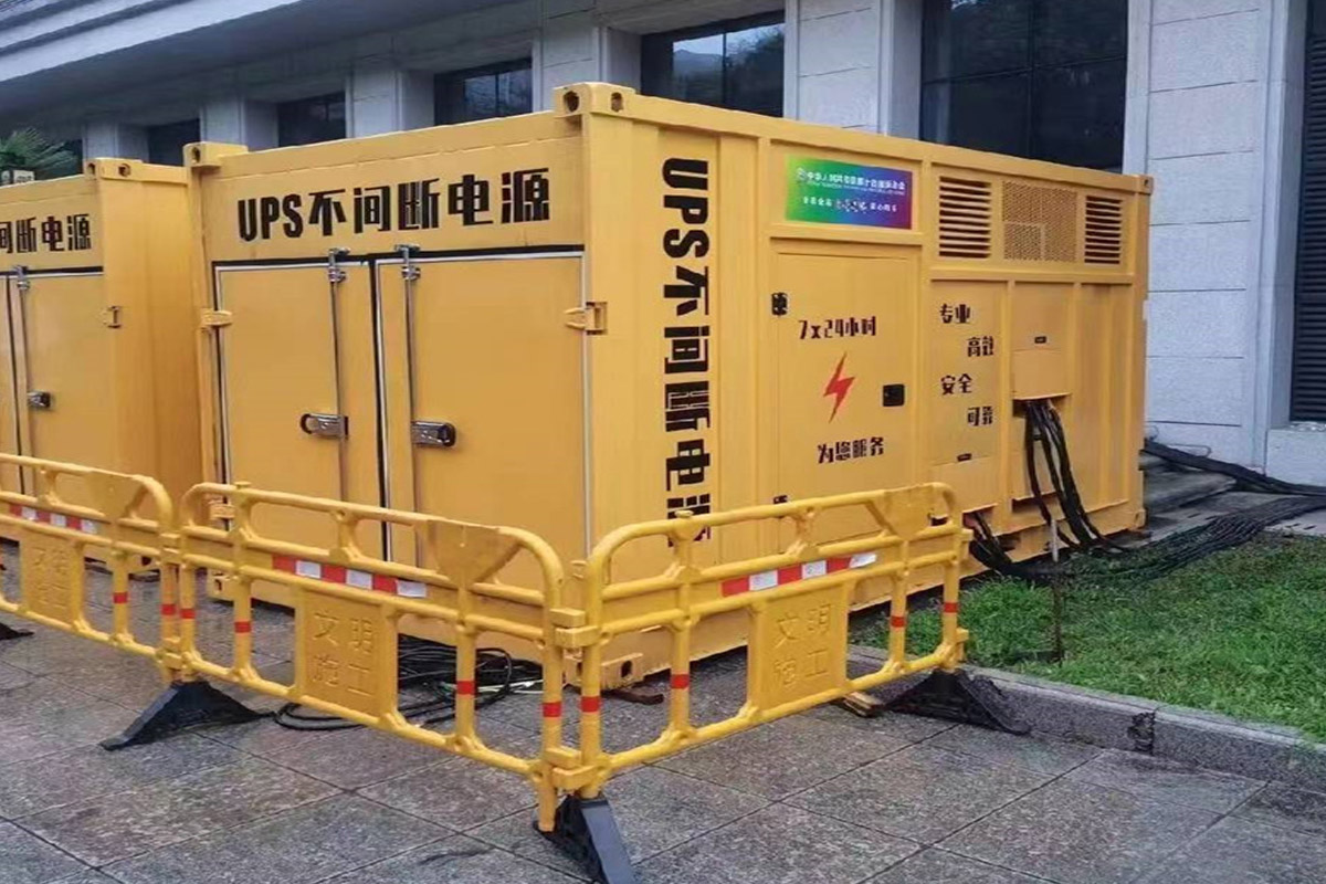 汉寿发电机租赁施工现场