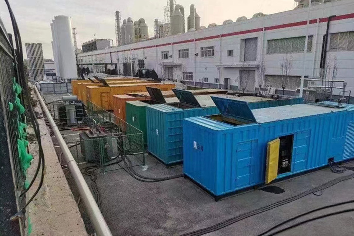 汉寿发电机租赁施工现场